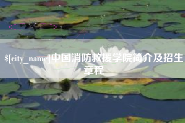 利津中国消防救援学院简介及招生章程