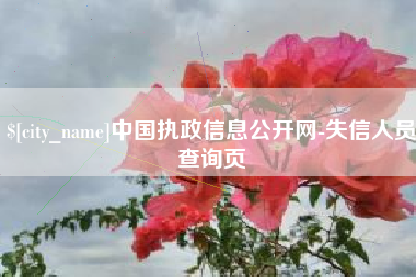 利津中国执政信息公开网-失信人员查询页