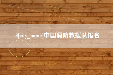 利津中国消防救援队报名