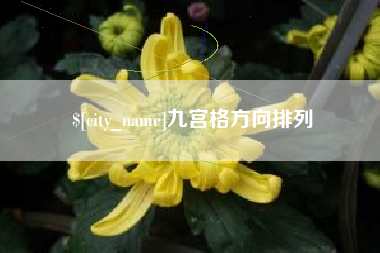 利津九宫格方向排列