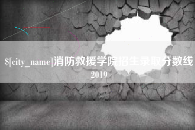 利津消防救援学院招生录取分数线2019