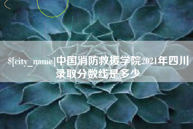 利津中国消防救援学院2021年四川录取分数线是多少