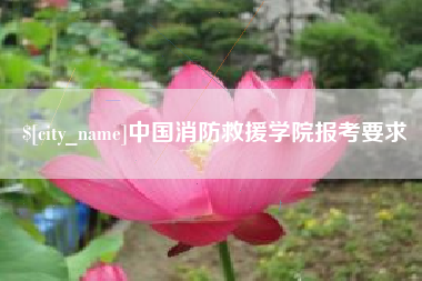 利津中国消防救援学院报考要求