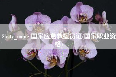 利津国家应急救援员证(国家职业资格)