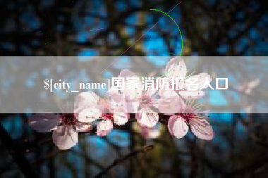 利津国家消防报名入口