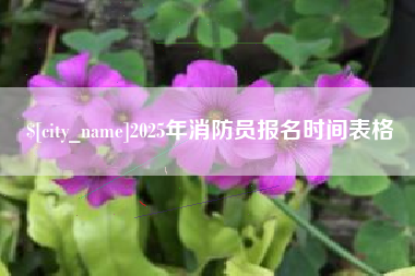 利津2025年消防员报名时间表格