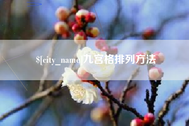 利津九宫格排列方法