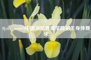 利津中国消防救援学院招生身体要求
