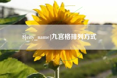 利津九宫格排列方式