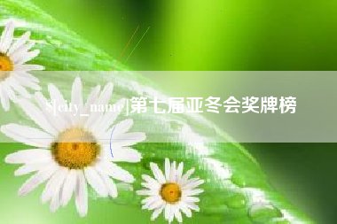 利津第七届亚冬会奖牌榜