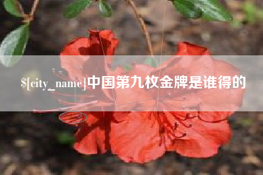利津中国第九枚金牌是谁得的