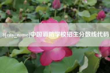 利津中国消防学校招生分数线代码