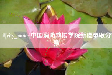 利津中国消防救援学院新疆录取分数