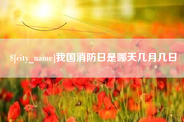 利津我国消防日是哪天几月几日