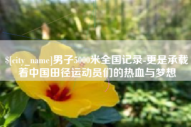 利津男子5000米全国记录-更是承载着中国田径运动员们的热血与梦想