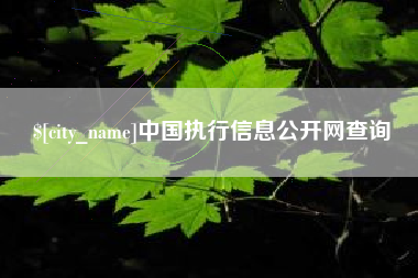 利津中国执行信息公开网查询