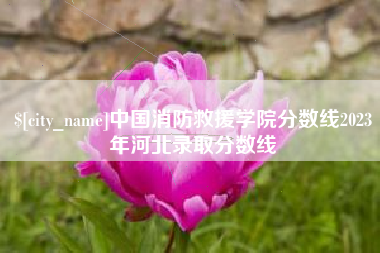 利津中国消防救援学院分数线2023年河北录取分数线