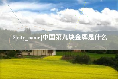 利津中国第九块金牌是什么