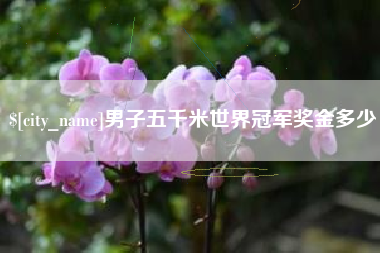 利津男子五千米世界冠军奖金多少