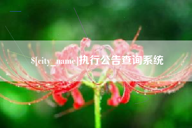 利津执行公告查询系统