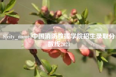 利津中国消防救援学院招生录取分数线2021
