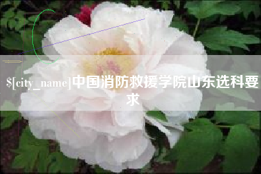 利津中国消防救援学院山东选科要求