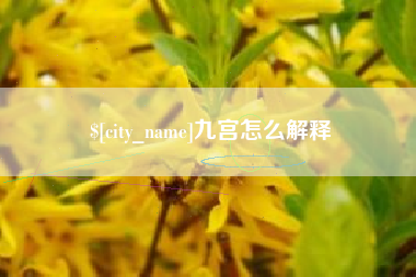 利津九宫怎么解释