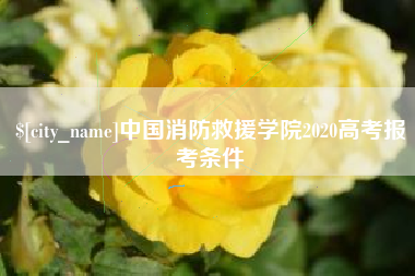 利津中国消防救援学院2020高考报考条件