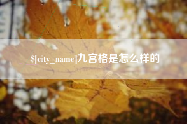 利津九宫格是怎么样的