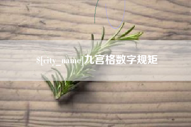 利津九宫格数字规矩