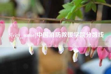 利津中国消防救援学院分数线
